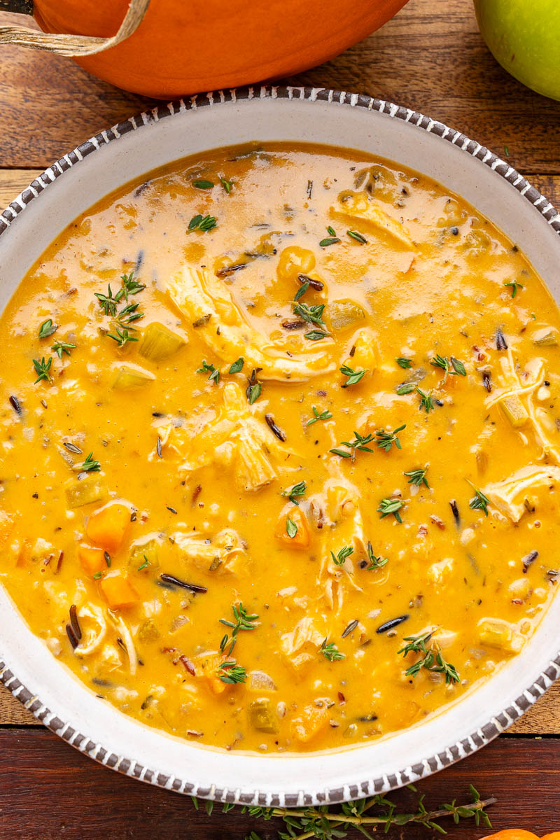 Pumpkin and Turkey Wild Rice Soup Pumpkin and Turkey Wild Rice Soup