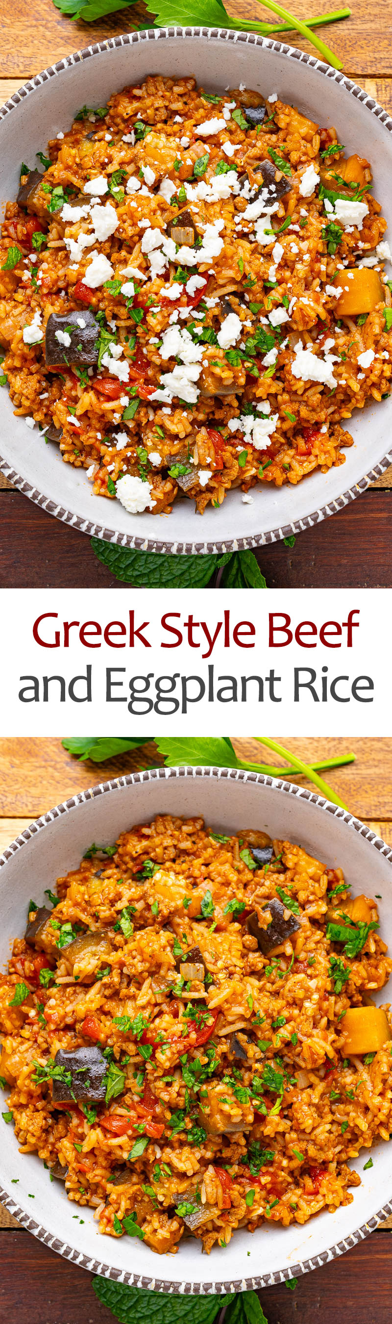 Greek Style Beef and Eggplant Rice (aka Moussaka Rice) Greek Style Beef and Eggplant Rice (aka Moussaka Rice)