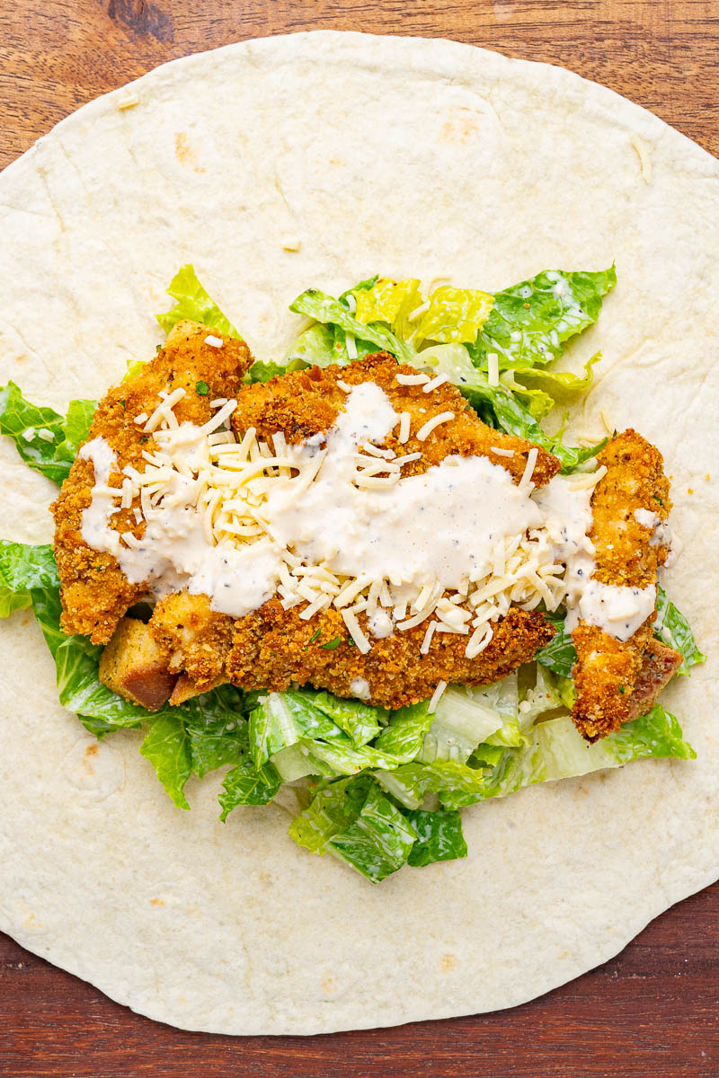 Crispy Baked Caesar Chicken Wraps Crispy Baked Caesar Chicken Wraps