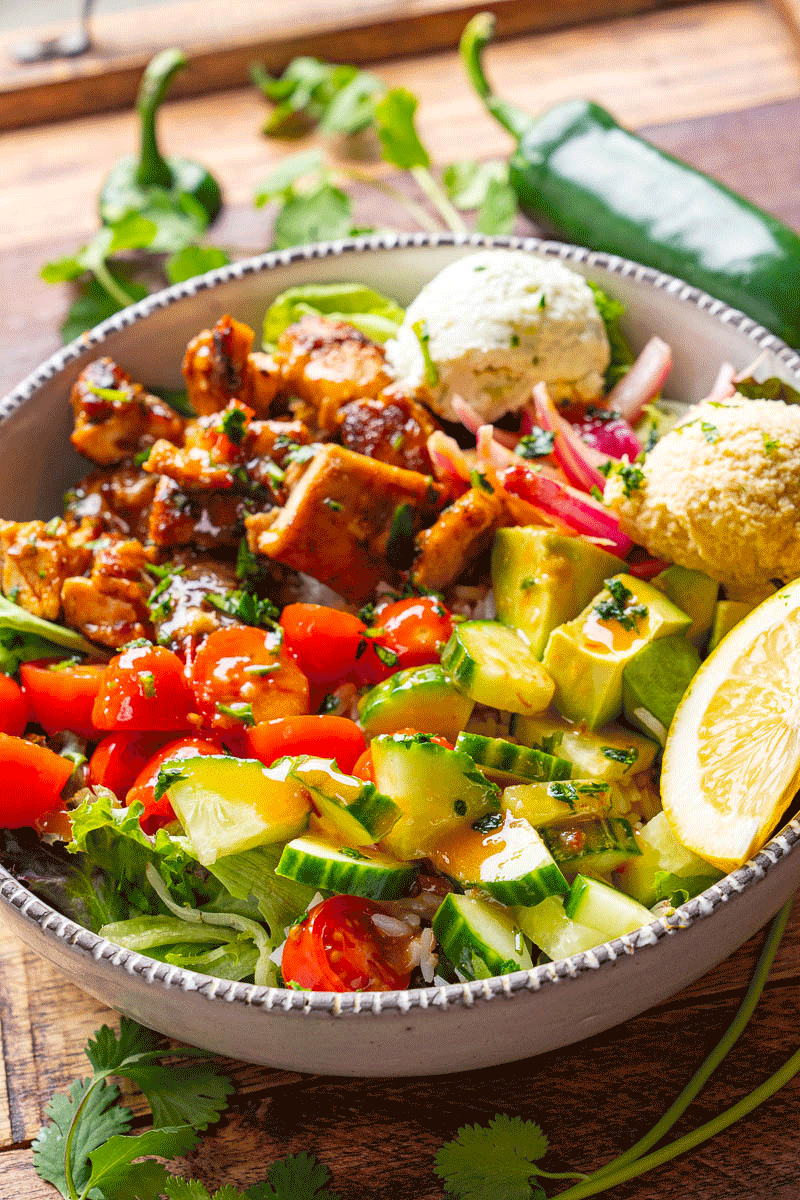 Hot Honey Harissa Chicken Bowl Hot Honey Harissa Chicken Bowl