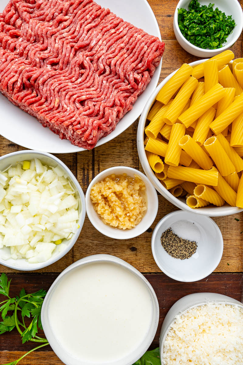 Ground Beef Alfredo Pasta Ground Beef Alfredo Pasta