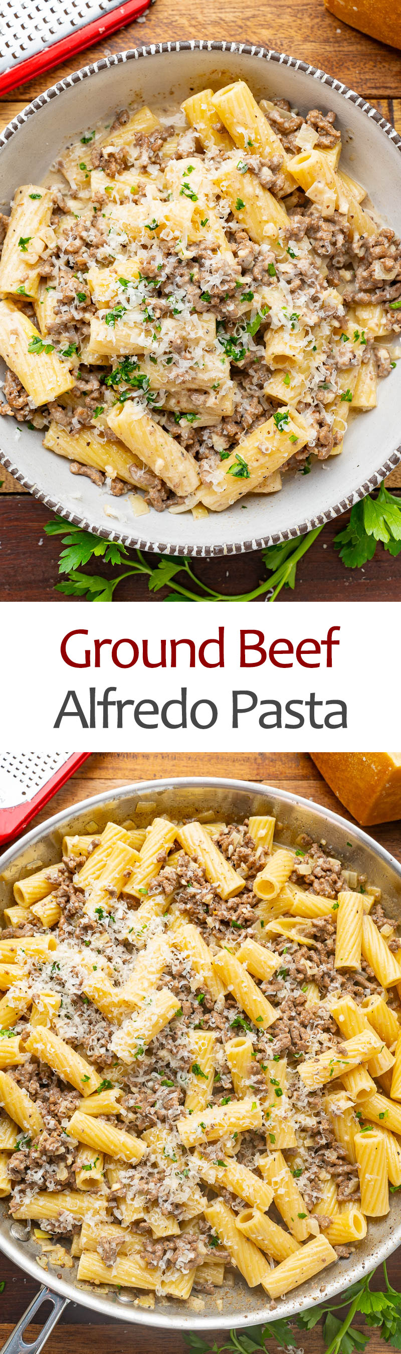 Ground Beef Alfredo Pasta Ground Beef Alfredo Pasta