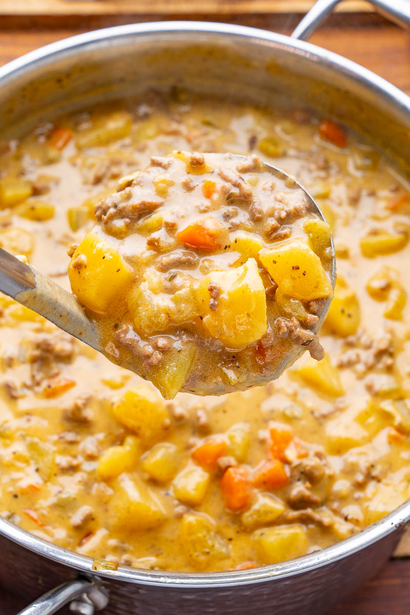 Cheesy Beef and Potato Soup Cheesy Beef and Potato Soup