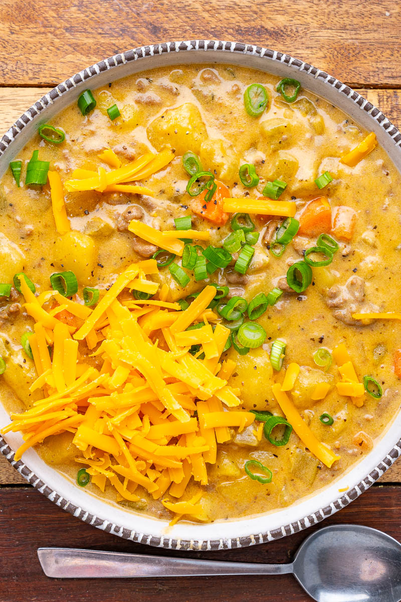 Cheesy Beef and Potato Soup Cheesy Beef and Potato Soup