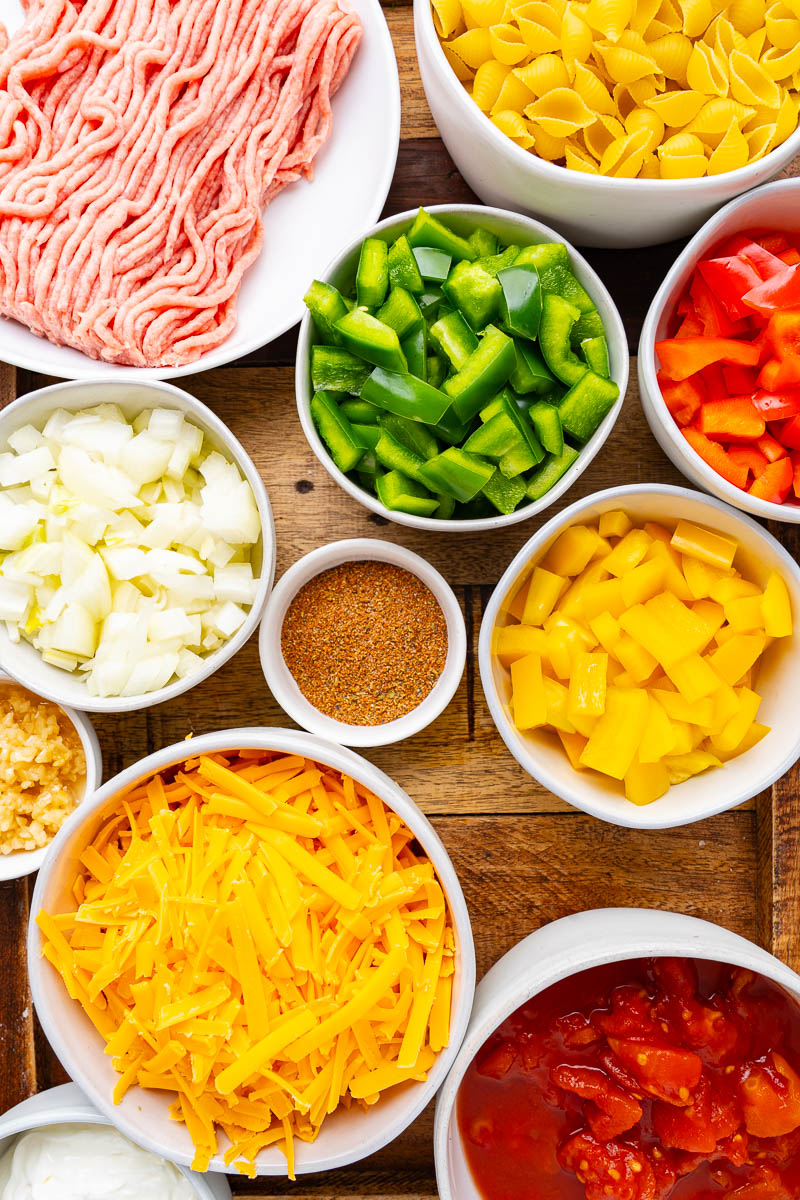 Cheesy Ground Chicken Fajita Pasta Cheesy Ground Chicken Fajita Pasta