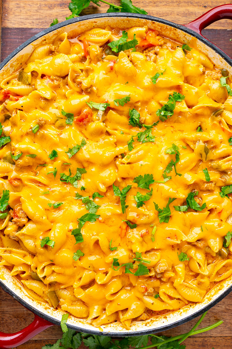 Cheesy Ground Chicken Fajita Pasta Cheesy Ground Chicken Fajita Pasta