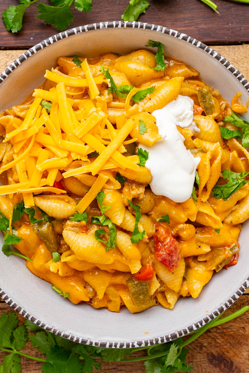 Cheesy Ground Chicken Fajita Pasta Cheesy Ground Chicken Fajita Pasta