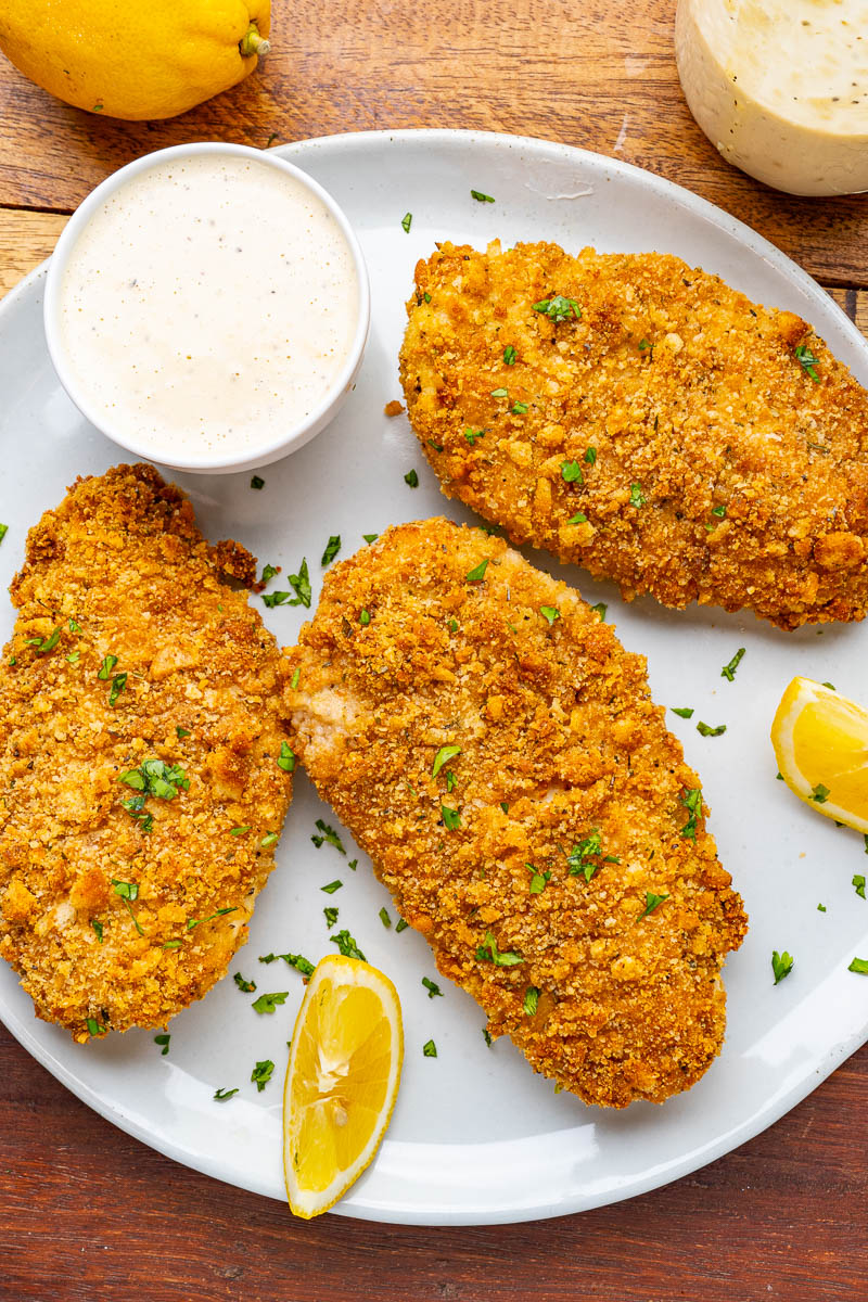 Crispy Baked Caesar Chicken