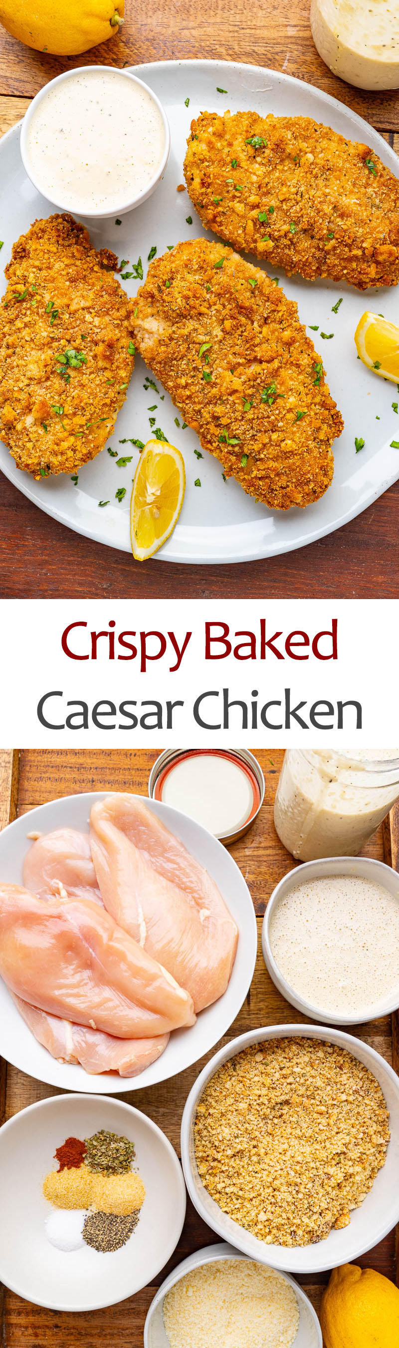 Crispy Baked Caesar Chicken Crispy Baked Caesar Chicken