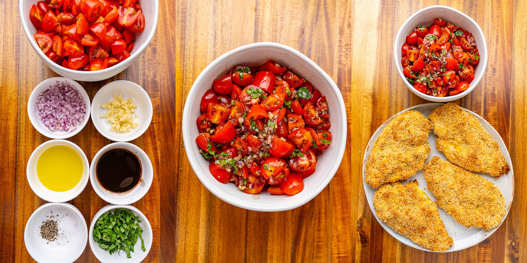 Crispy Chicken Bruschetta Crispy Chicken Bruschetta