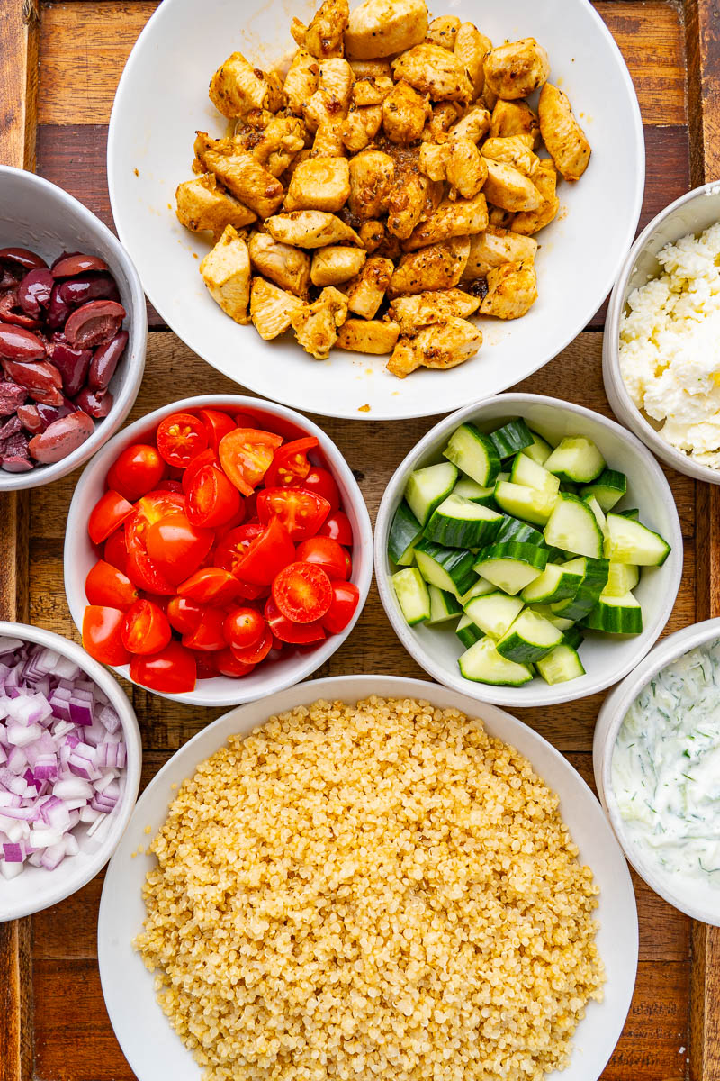 Greek Chicken Quinoa Bowls Greek Chicken Quinoa Bowls