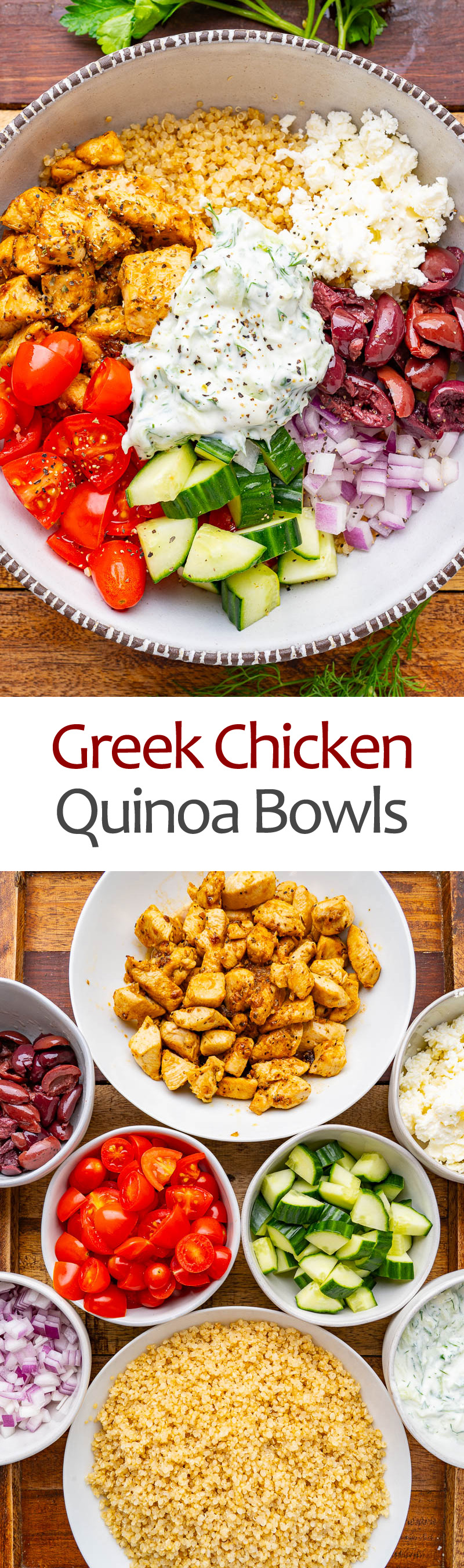 Greek Chicken Quinoa Bowls Greek Chicken Quinoa Bowls