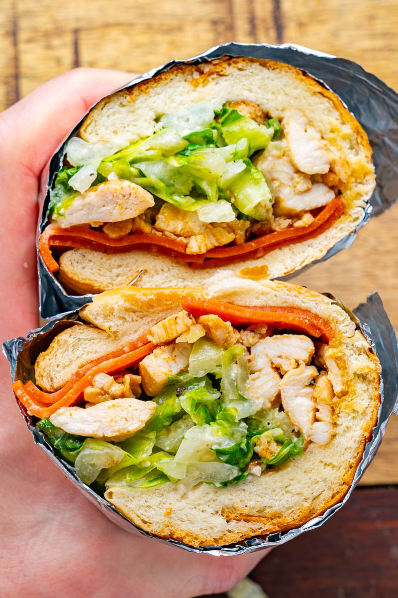 Chicken Caesar Salad Sandwich Chicken Caesar Salad Sandwich