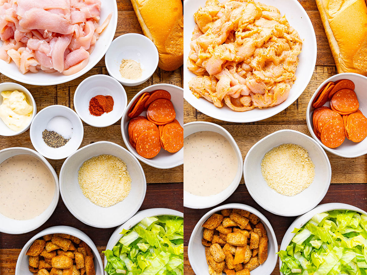 Chicken Caesar Salad Sandwich Chicken Caesar Salad Sandwich