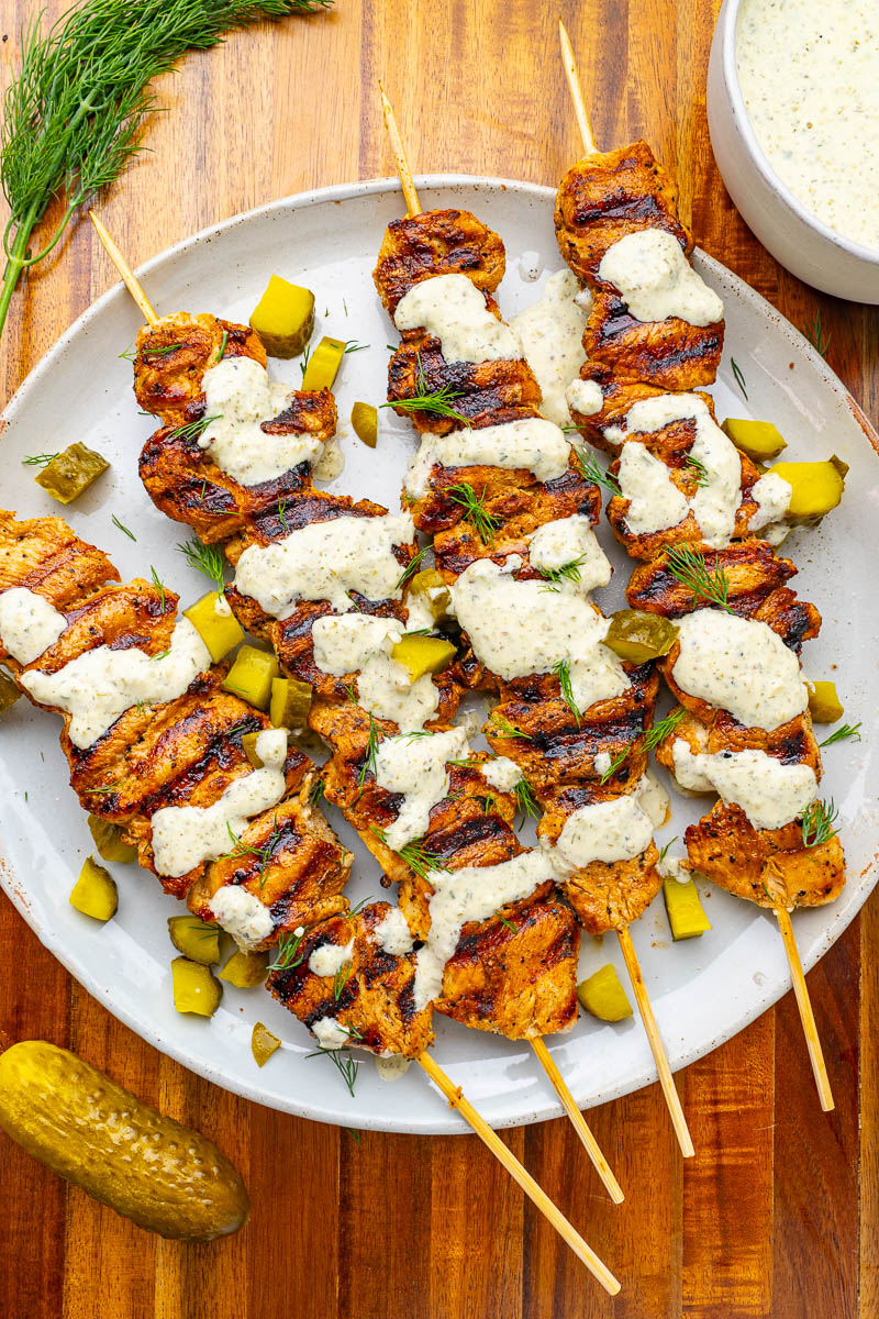 Dill Pickle Ranch Chicken Skewers