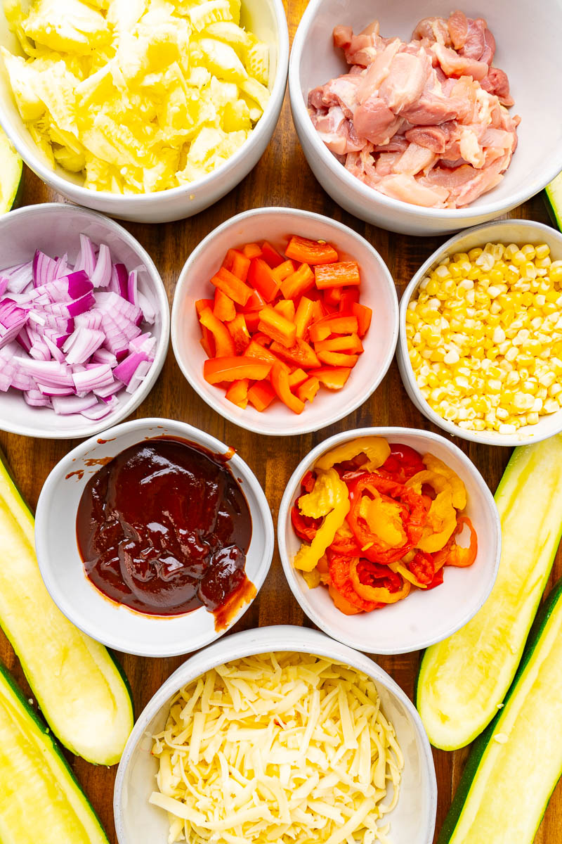 BBQ Chicken Stuffed Zucchini BBQ Chicken Stuffed Zucchini