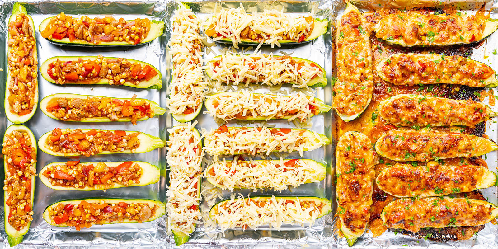 BBQ Chicken Stuffed Zucchini BBQ Chicken Stuffed Zucchini