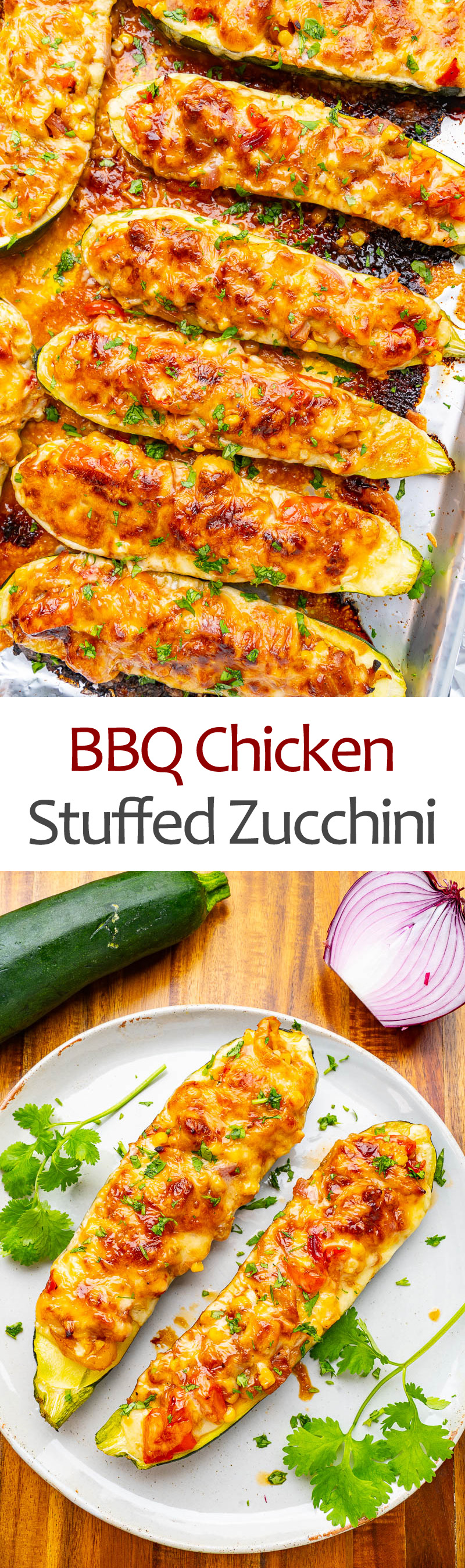 BBQ Chicken Stuffed Zucchini BBQ Chicken Stuffed Zucchini