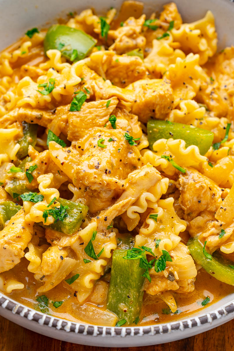 Chicken Cheesesteak Pasta Chicken Cheesesteak Pasta