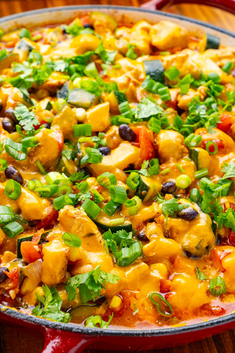 Mexican Style Skillet Chicken and Zucchini Mexican Style Skillet Chicken and Zucchini