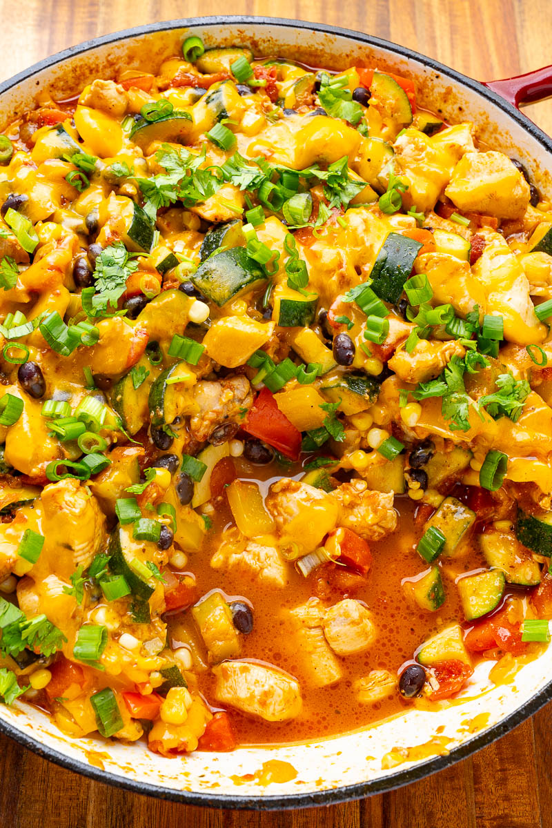 Mexican Style Skillet Chicken and Zucchini Mexican Style Skillet Chicken and Zucchini