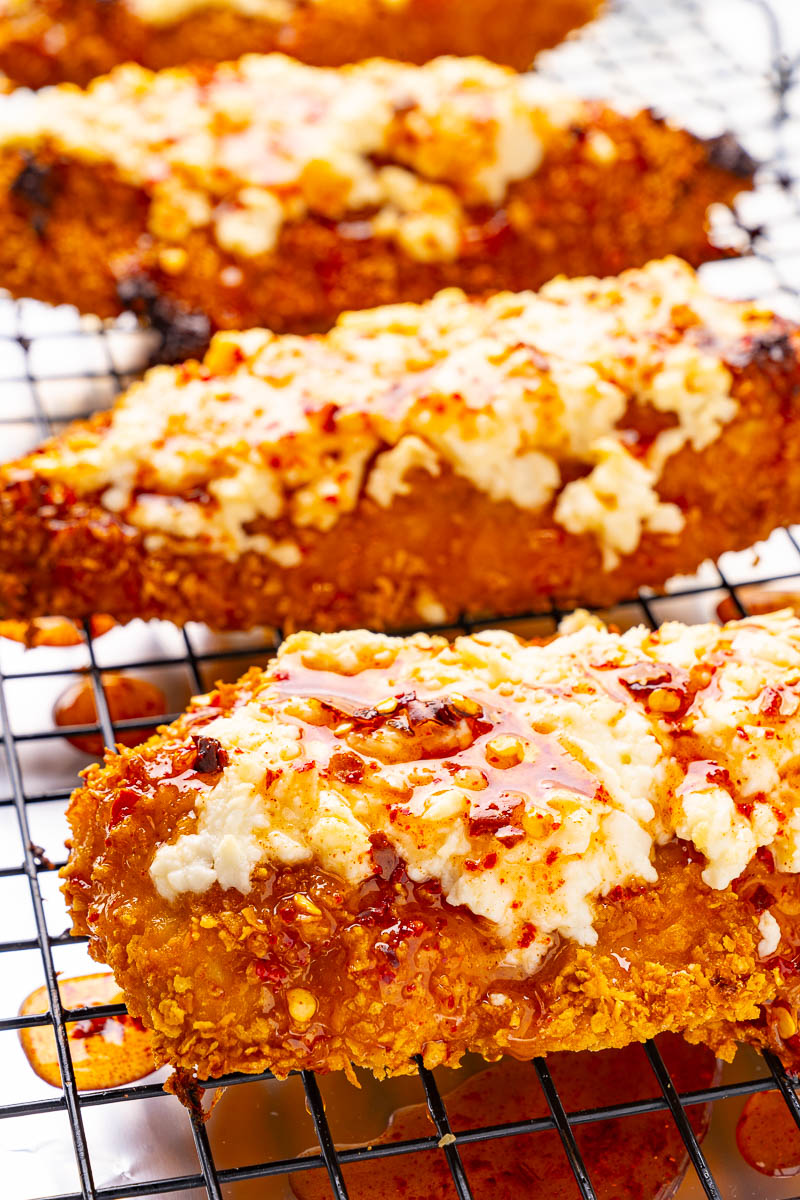 Crispy Hot Honey Feta Chicken