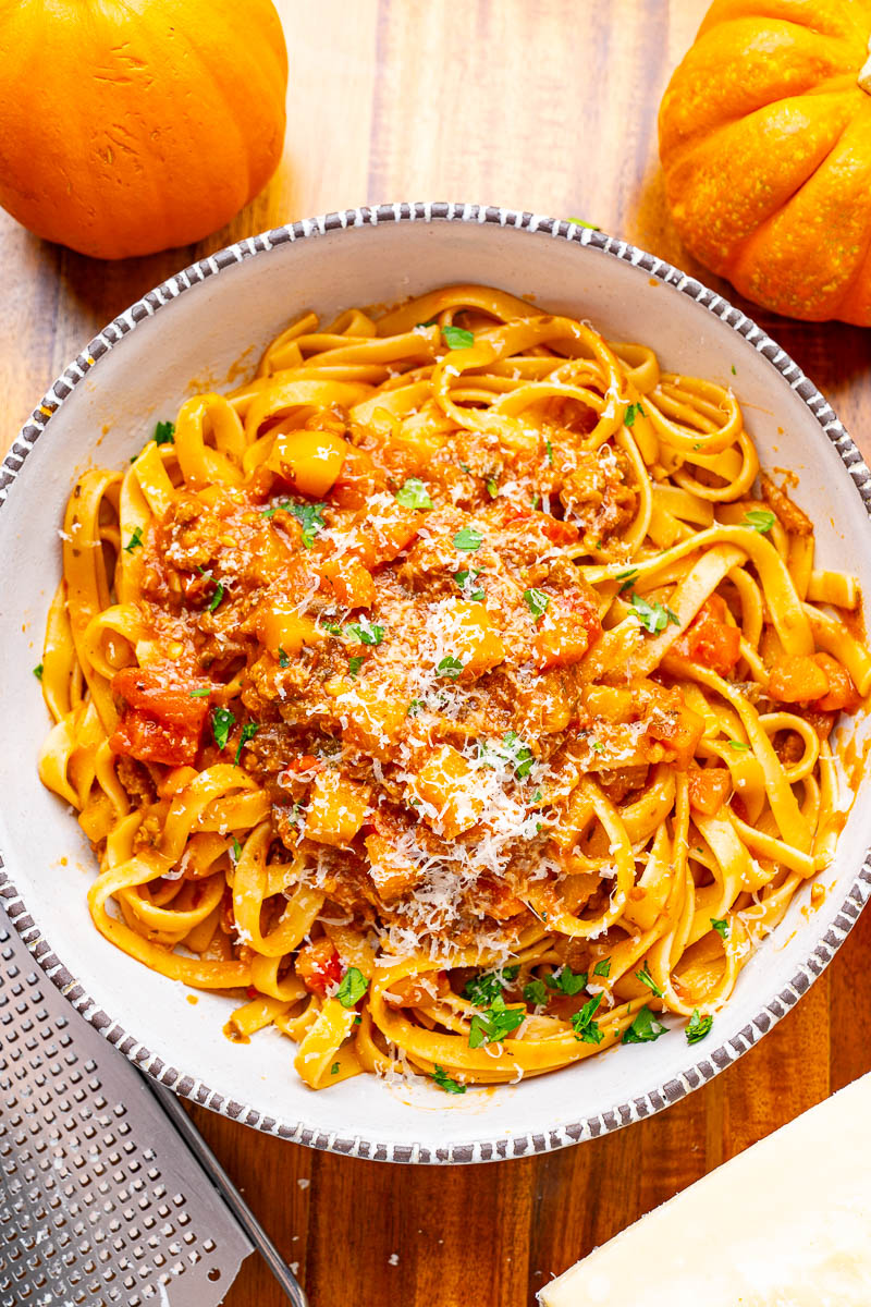 Pumpkin Bolognese Tagliatelle Pumpkin Bolognese Tagliatelle