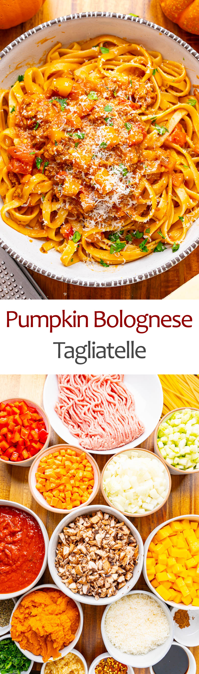 Pumpkin Bolognese Tagliatelle Pumpkin Bolognese Tagliatelle