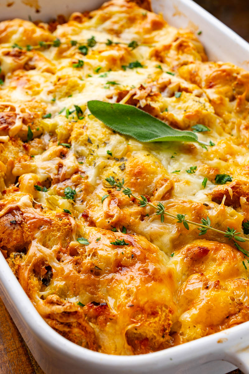 Savory Italian Sausage Bread Pudding