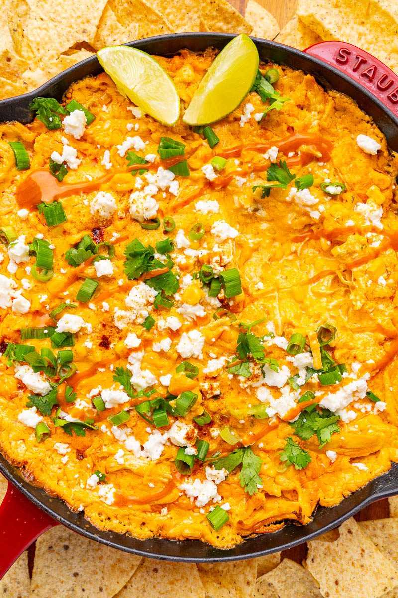 Street Corn Buffalo Chicken Dip