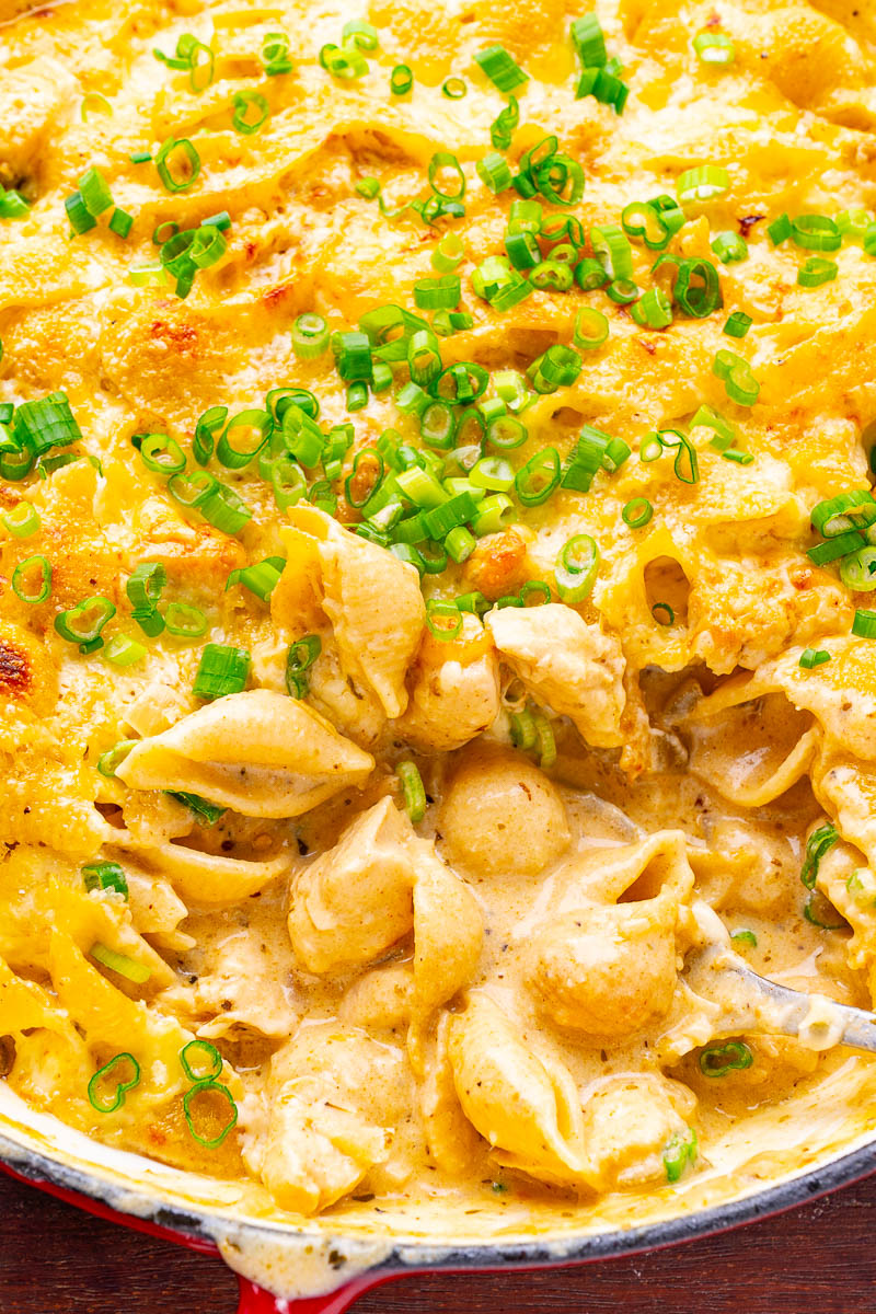 White Chili Chicken Mac and Cheese